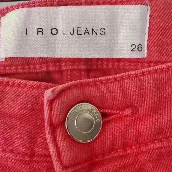 IRO  pink ankle length cotton pants jeans. Size 26 - Picture 3 of 5